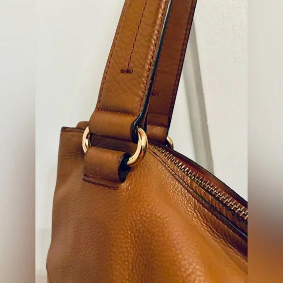 Ralph Lauren Leather Shoulder Bag & Ralph Lauren silk scarf paisley. GUC - Picture 5 of 9